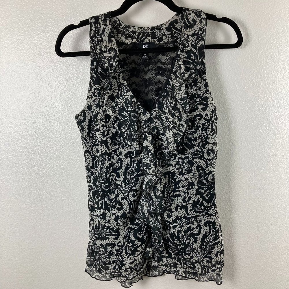 3/$20 IZ Byer Lace Print Size M